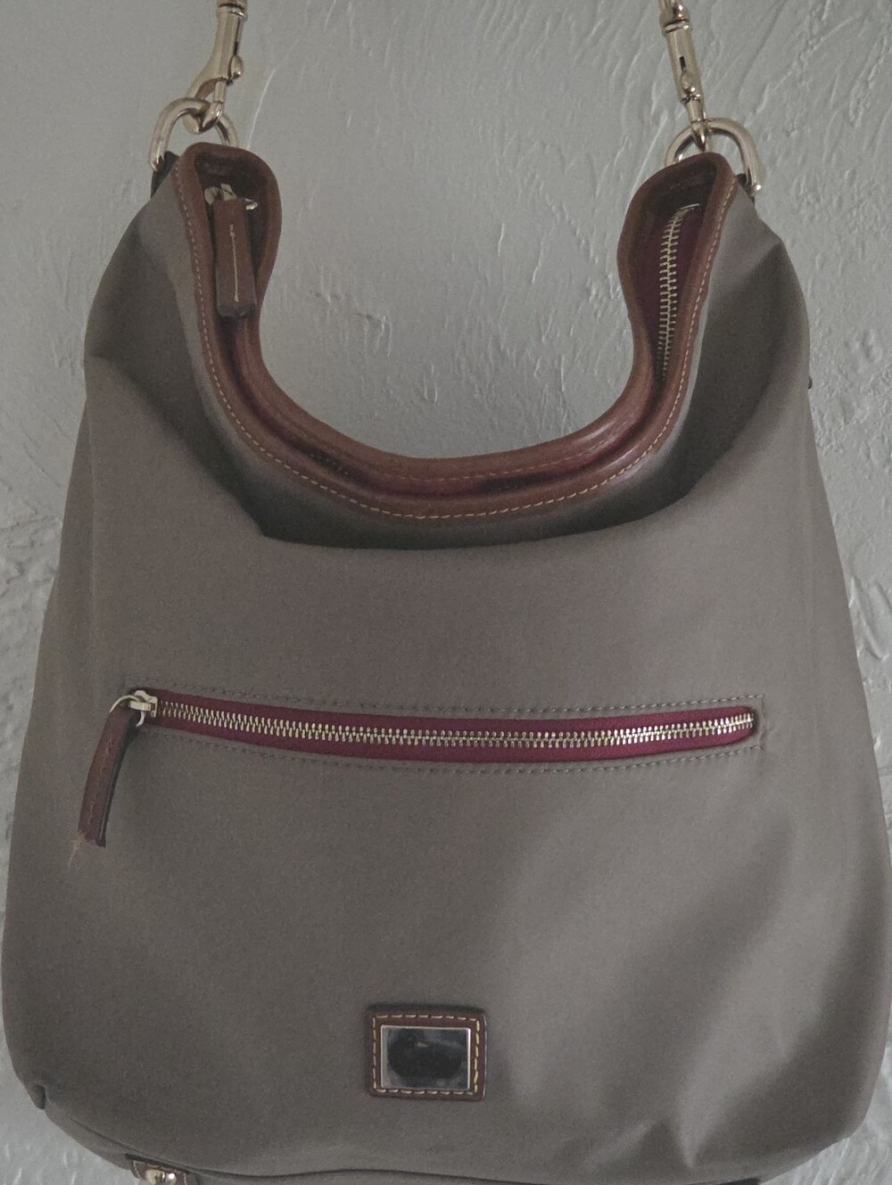 Dooney & Bourke Nylon Shoulder Bag With Leather Strap, Slouchy - Picture 16 of 16